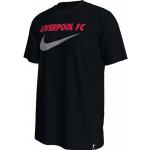 Reduzierte Schwarze Nike Swoosh FC Liverpool Herrenfanshirts aus Baumwolle Größe XXL 