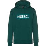Cyanblaue Casual Nike Football Herrenhoodies & Herrenkapuzenpullover aus Fleece mit Kapuze Größe L 