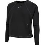 Silberne Nike Pro Damenfleecepullover & Damenfleeceshirts aus Fleece 