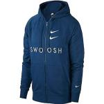 Blaue Nike Swoosh Zip Hoodies & Sweatjacken für Herren 
