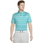Türkise Gestreifte Nike Golf Herrenpoloshirts & Herrenpolohemden aus Polyester Größe M 