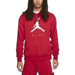 Nike Herren Air Jordan Pullover Hoodie Sweatshirt, Rot/Weiß/bestickter Jumpman, X-Large
