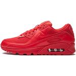 Rote Elegante Nike Air Max 90 Low Sneaker aus Leder leicht für Herren Größe 42,5 