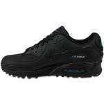 NIKE Herren AIR MAX 90 Sneaker, Black/Black-Laser Blue-Wolf Grey, 44 EU