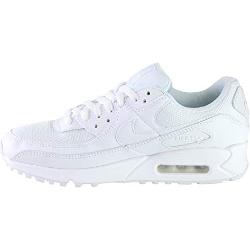 NIKE Herren AIR MAX 90 Sneaker, White White White Wolf Grey, 45.5 EU