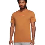 Orange Nike Pro T-Shirts für Herren Größe L 