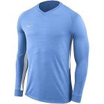 Reduzierte Blaue Langärmelige Nike Football V-Ausschnitt T-Shirts aus Jersey für Herren Größe M 