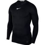 Schwarze Langärmelige Nike Pro Herrenlongsleeves & Herrenlangarmshirts Größe S 
