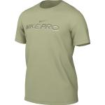 Olivgrüne Nike Pro T-Shirts für Herren Größe L 