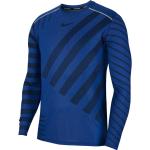 Nike Herren Tech Knit Cool langarm Laufshirt blau XXL