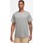 Silberne Kurzärmelige Nike Dri-Fit T-Shirts aus Polyester für Herren Größe 4 XL 