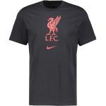 Reduzierte Schwarze Nike FC Liverpool T-Shirts aus Baumwolle für Herren Größe M 