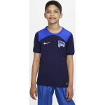 Nike Hertha BSC 22-23 Auswärts Teamtrikot Kinder in blackened blue-hyper royal-white, Größe 128