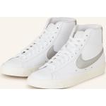 Silberne Nike Blazer Mid '77 High Top Sneaker & Sneaker Boots aus Glattleder für Damen Größe 42 
