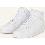 Weiße Nike Court Borough High Top Sneaker & Sneaker Boots mit Klettverschluss aus Leder für Damen Größe 36 