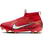 Rote Nike Mercurial Superfly 9 Football Schuhe mit Schnürsenkel für Kinder Größe 36,5 