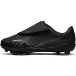 Schwarze Nike Mercurial Vapor Kunstrasen-Fußballschuhe mit Riemchen aus Kunstleder für Herren Größe 28 