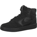 Schwarze Nike Court Borough High Top Sneaker & Sneaker Boots aus Leder für Kinder Größe 36,5 