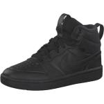 Reduzierte Schwarze Nike Court Borough High Top Sneaker & Sneaker Boots aus Leder für Kinder Größe 27,5 