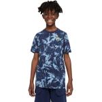 Reduzierte Marineblaue Blumenmuster Casual Nike Kinder T-Shirts aus Baumwolle für Jungen 