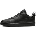 Schwarze Nike Court Borough Low Sneaker aus Leder für Kinder Größe 23,5 