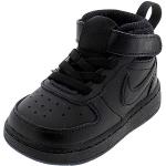 Schwarze Nike Court Borough High Top Sneaker & Sneaker Boots mit Klettverschluss aus Leder für Kinder Größe 23,5 