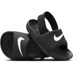 Schwarze Nike Kawa Badeschlappen mit Riemchen für Kinder Größe 18,5 