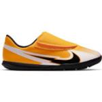 Orange Nike Mercurial Vapor XIII Hallenfußballschuhe mit Klettverschluss für Kinder Größe 29,5 