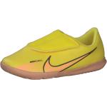 Gelbe Nike Mercurial Vapor Hallenfußballschuhe mit Strass mit Schnürsenkel aus Kunstleder für Kinder Größe 27 