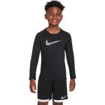 Reduzierte Schwarze Langärmelige Nike Pro Longsleeves für Kinder & Kinderlangarmshirts aus Polyester für Jungen Größe 122 