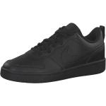Reduzierte Schwarze Nike Court Borough Low Sneaker aus Leder für Kinder Größe 38,5 