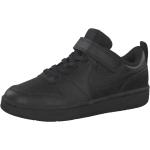 Reduzierte Schwarze Nike Court Borough Low Sneaker aus Leder für Kinder Größe 28 