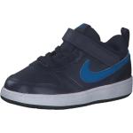 Reduzierte Marineblaue Nike Court Borough Low Sneaker aus Leder für Kinder Größe 17 