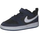 Marineblaue Nike Court Borough Low Sneaker aus Leder für Kinder Größe 27 