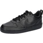 Reduzierte Schwarze Nike Court Borough Low Sneaker für Kinder Größe 36 mit Absatzhöhe bis 3cm 