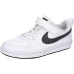 Reduzierte Schwarze Nike Court Borough Low Sneaker für Kinder Größe 29,5 mit Absatzhöhe bis 3cm 