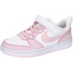 Reduzierte Pinke Nike Court Borough Low Sneaker für Kinder Größe 30 mit Absatzhöhe bis 3cm 