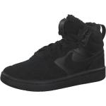 Reduzierte Schwarze Nike Court Borough High Top Sneaker & Sneaker Boots aus Leder für Kinder Größe 31,5 