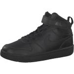 Reduzierte Schwarze Nike Court Borough High Top Sneaker & Sneaker Boots mit Riemchen aus Leder leicht für Kinder Größe 27,5 