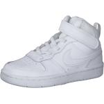 Reduzierte Weiße Nike Court Borough High Top Sneaker & Sneaker Boots mit Riemchen aus Leder leicht für Kinder Größe 29,5 