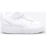 Reduzierte Weiße Nike Court Borough Low Sneaker aus Leder für Kinder Größe 21 mit Absatzhöhe bis 3cm 