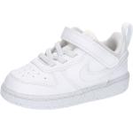 Reduzierte Weiße Nike Court Borough Low Sneaker für Kinder Größe 17 mit Absatzhöhe bis 3cm 
