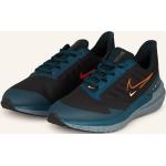 Reduzierte Petrolfarbene Nike Winflo Herrenlaufschuhe aus Textil wasserabweisend Größe 42 