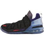 Nike Lebron 18 NRG Basketball Shoe, Black/Fierce Purple/Metallic Silver/Multi-Color, 39 EU