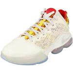 Nike Lebron XIX Low Herren Basketball Trainers DQ8344 Sneakers Schuhe (UK 8 US 9 EU 42.5, White Yellow Strike 100)