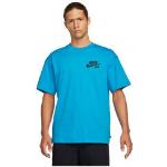Blaue Skater Nike SB Collection Rundhals-Ausschnitt T-Shirts für Herren 