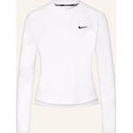 Weiße Langärmelige Nike Dri-Fit Damenlongsleeves & Damenlangarmshirts Größe S 
