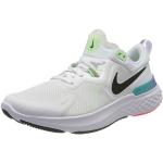 Nike Mens React Miler Running Shoe, White/Black-Vapor Green-Hyper Jade,40.5 EU