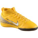 Gelbe Nike Mercurial Superfly VI Hallenfußballschuhe aus Mesh für Kinder Größe 32 