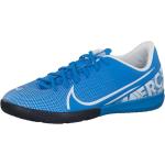 Blaue Nike Mercurial Vapor 13 Hallenfußballschuhe aus Kunstleder für Kinder Größe 35,5 